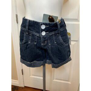 Morena Rosa Dark Wash Blue Denim Cutoff Shorts NWT, Size 26 | 36